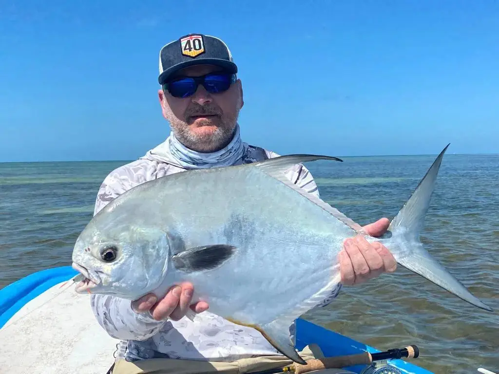 Sight casting for Permit while fly fishing Isla Blanca Cancun
